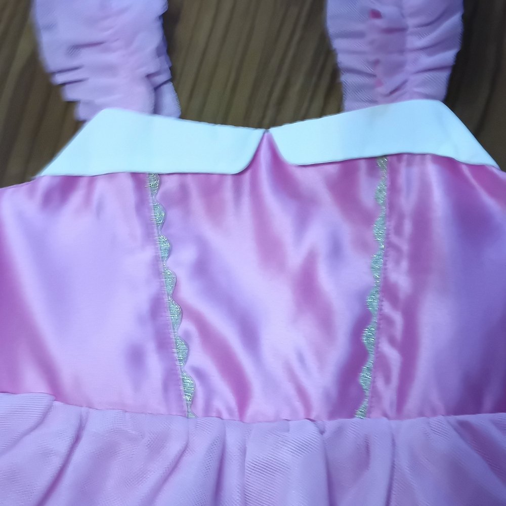 Janie and Jack Elegant Pink Satin Ruffle Dress - Picture 5 of 8